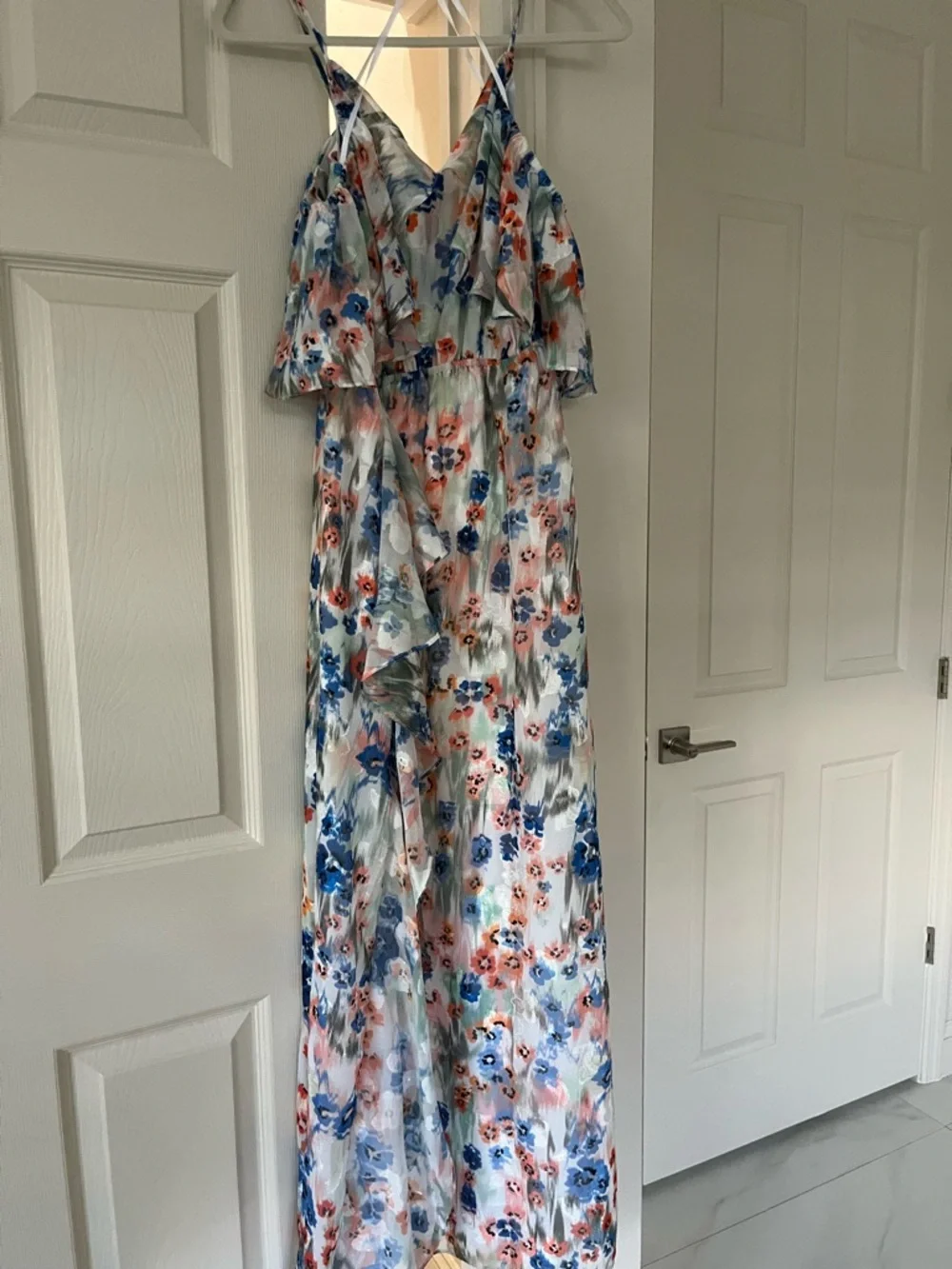Tanya Taylor Lorena floral Off-Shoulder Maxi Dress in Multi-Color size 6